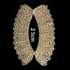 Hollow Polyester Shawl Faux Collar with Pearl Lace and Button