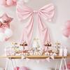 Large Decorative Bowknot Centerpieces Easy Hanging Design Ornament Soft Polyester Fabric Accessory For Indoor Outdoor