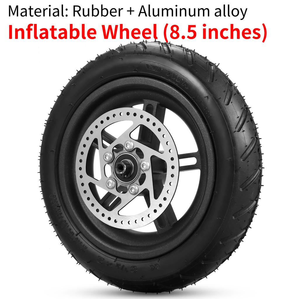 E Scooter Rear Tire w Wheel Hub Disc Brake Set 8.5in Solid Electric Scooter Wheel Replacement for Xiaomi M365 Scooter Spare Part