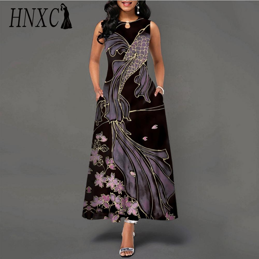 HNXC 48 barev Nové dámské volné vintage květinové volánové šaty Befree šaty Velká letní párty Tílka Elegantní maxi šaty