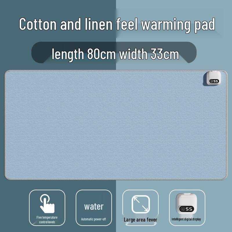 Five-Speed Waterproof Heated Desk Mouse Pad with Digital Display Temperature Control