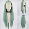 Mint Green Lace Front Wig for Women Long Silky Straight & Body Wave Synthetic Hair Heat Resistant Natural Hairline Daily Cosplay