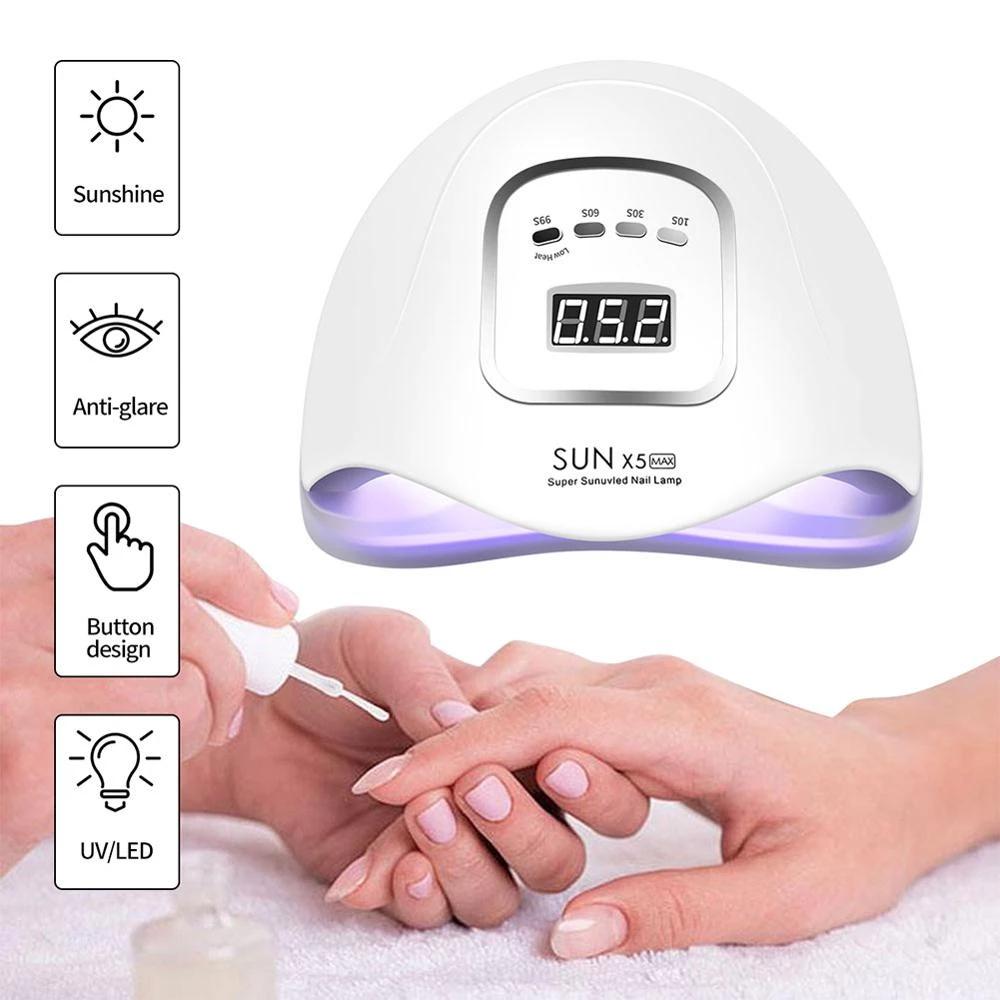 120 W LED-UV-Nageltrocknerlampe zum Aushärten von Gelpolituren, 45 LEDs, professioneller Nageltrockner mit Timer, automatischem Sensor, Maniküre- und Pediküre-Werkzeug