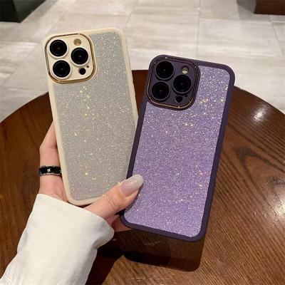 Luxury Plating Bling Glitter Rhinestones Gem Diamond Phone Case For iPhone 15 13 12 11 14 Pro Max Camera Protection Soft Cover