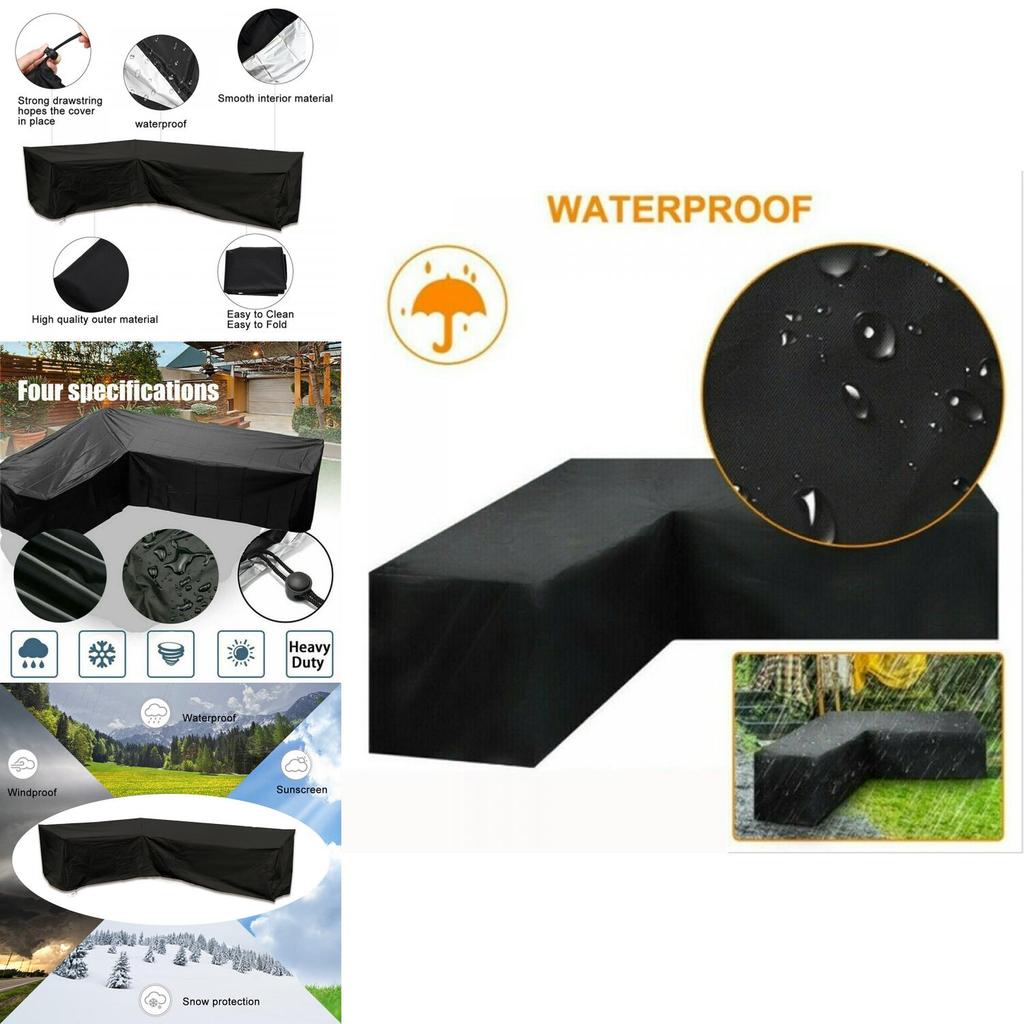 Rattan Furniture Corner Cover Garden Outdoor Sofa Protecter L Shape 30030098cm