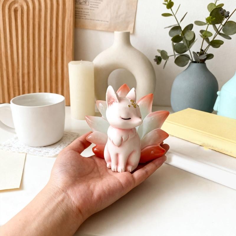 Multifunctional Silicone Crafting Mold Foxes Shape Candle Molds Suitable for Epoxy Resin Crafts and Decorative Candle