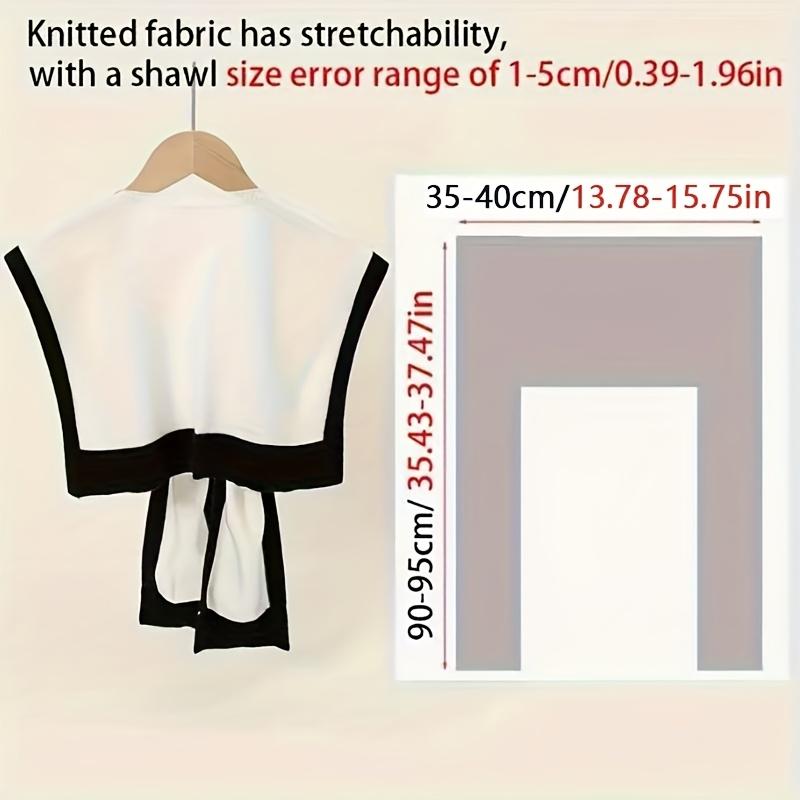 Elegant Women Color Block Shawl Lightweight Soft Warm & Breathable For All Seasons Versatile Stylish Wrap Chic Casual Wear