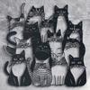 Metal Cat Wall Sculpture Art Decor 3D Pet Shop Home Gift