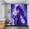 Shower Curtain Waterproof Polyester Fabric Paint Colorful Bath Curtains Genshin Impact Home Bathroom Decor Curtain With Hook