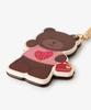 Afternoon Tea Living JR47 Mirror Comb Charm KeychainKITKAT Heartful Bear, Brown