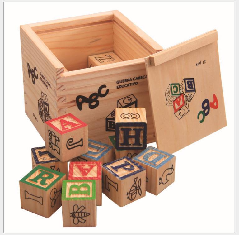 Wooden Alphabet Blocks Set For Kids With Educational Learning Toy For Early Development