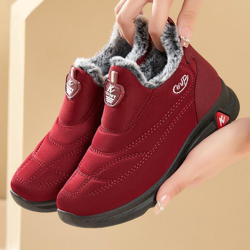 Cotton shoes new couple women's shoes velvet thickened snow boots high-top warm short boots cold-proof thick-soled cotton boots