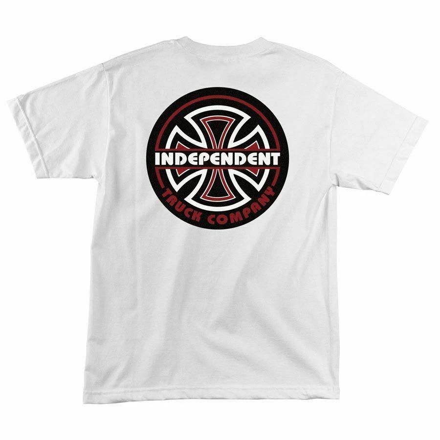 Independent Trucks LINES BC Skateboard T Shirt WHITE XXXXL