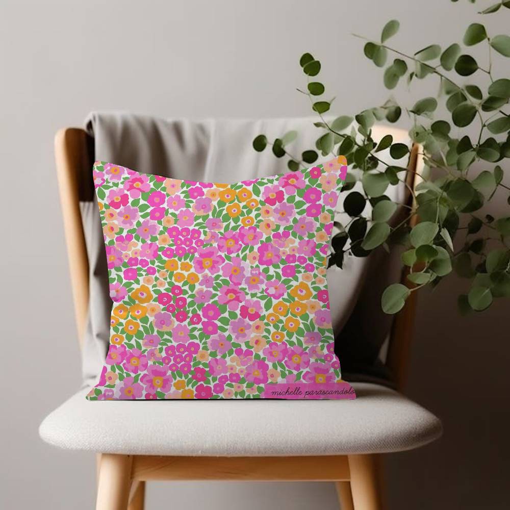 M-miche lle flowers Comfortable soft Pillow Case for Sofa Living Room P-parascandolo Home office Decor and Protective Covers