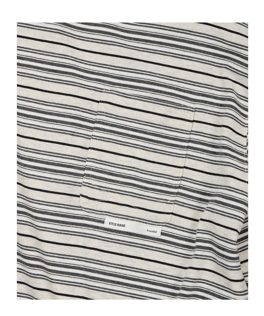 ETCE (Base) Stripe Pocket Long Sleeve (Oatmeal)