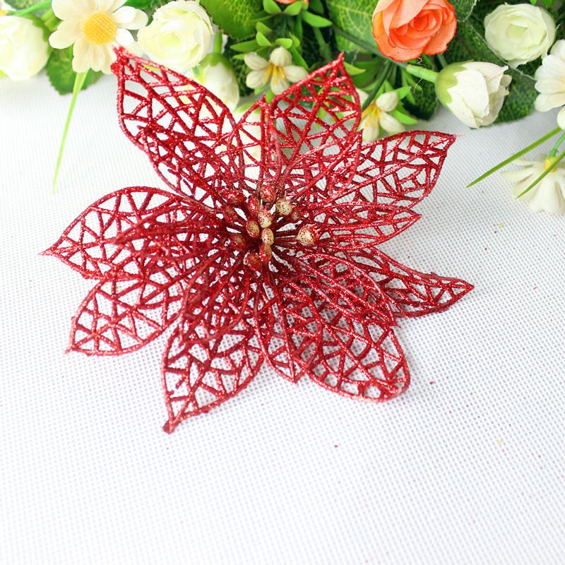 14cm Stylish Faux Christmas Flower Decorations For Wreaths Trees And Festive Events