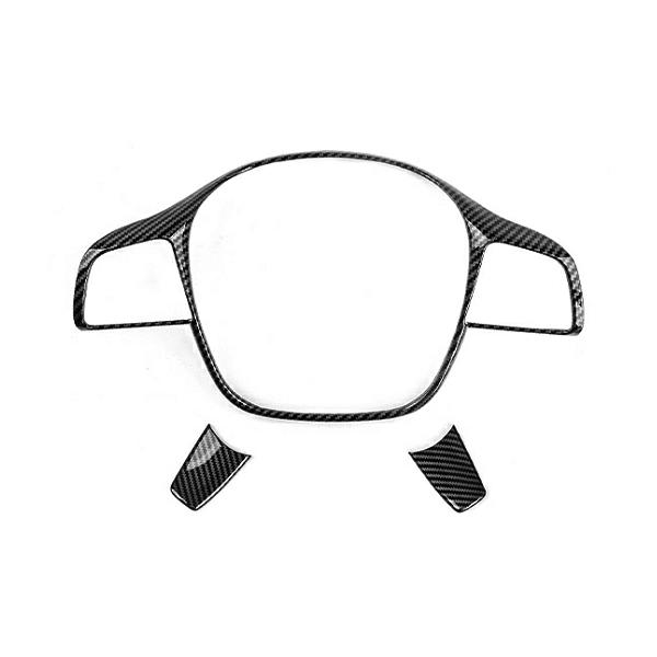 For Kia Telluride -2025 Steering Wheel Button Cover Carbon Fiber Steering Handle Frame Trim Interior Accessories LHD/RHD Carbon Fiber