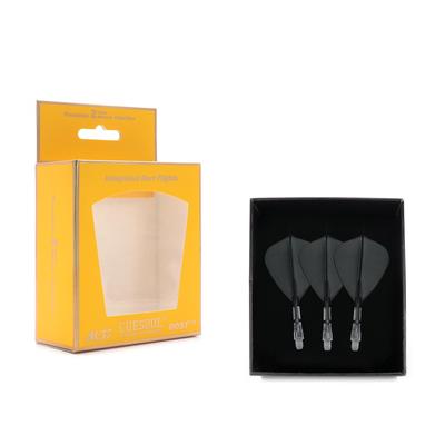 CUESOUL ROSTAK57 T19 Series Two-Tone Dual-Material Mixed Shaft Integrated Flights, Kite Shape Series, Set of 3 (Black) CS-AK57FZ1S