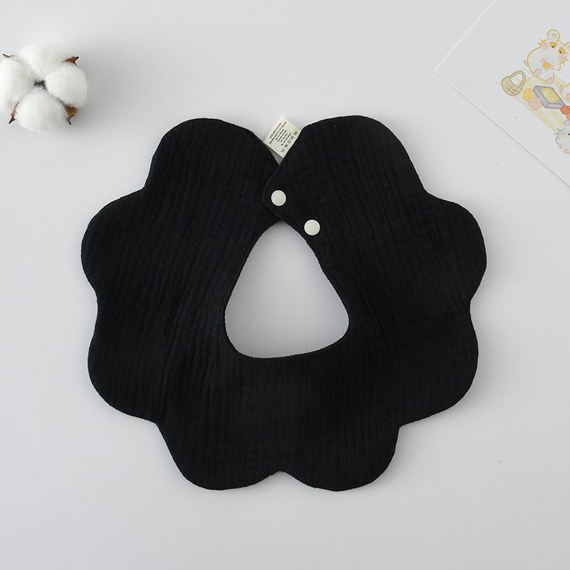 Śliniak dla niemowląt z czystej bawełny w stylu koreańskim, jednolity kolor, dwustronny, zapobiegający ulewaniu, Klasa A