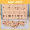 Puzzle Number Wooden Board With Insert Sticks Children Cognitive Development Toy