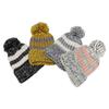 Pullover Hat Men's and Women's Autumn and Winter Thickened Warm Wool Hat Outdoor Riding Blended Striped Knitted Hat