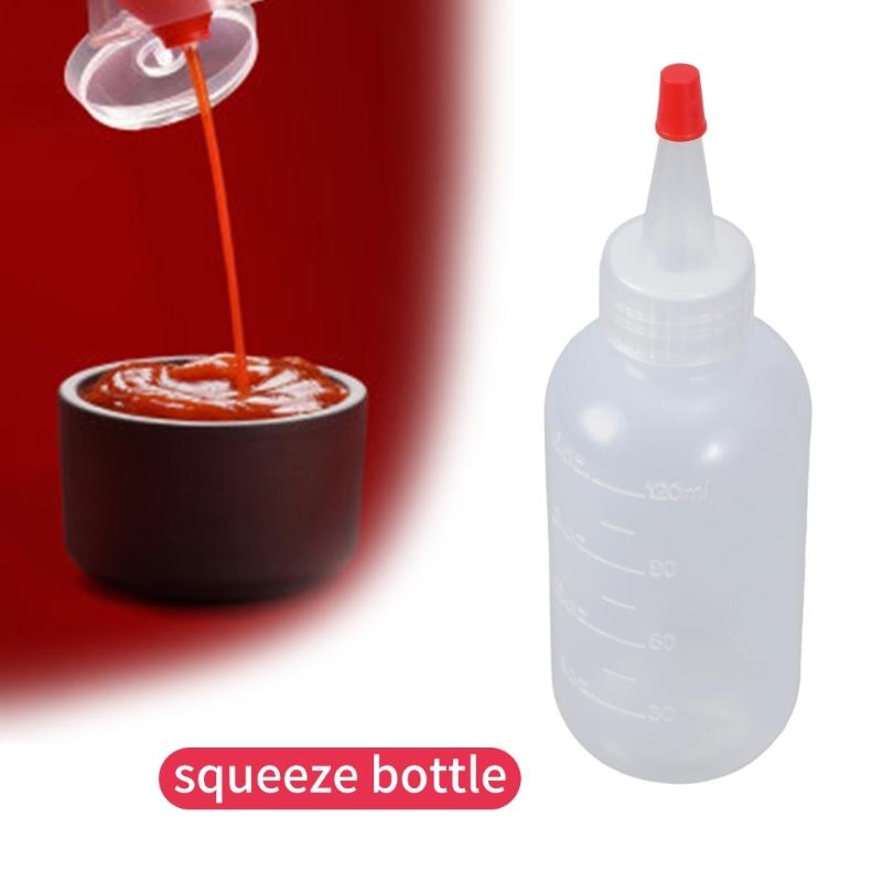Portable Travel Liquid Dispenser Bottles Refillable Leakproof Squeeze Bottle Applicator Bottle with Tip Empty Container