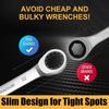 1PCS Ratchet Wrench Flexible Head Combination Torque Dual-use Car Hand Repair Tools Multitool Keys Chrome Vanadium Steel Spanner