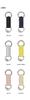 Asoboze Magnetic Genuine Key Key Simple Keychain, Leather, Clip, Case, Carabiner, Design, Approx. 30g, Black, bo-mk324-bl
