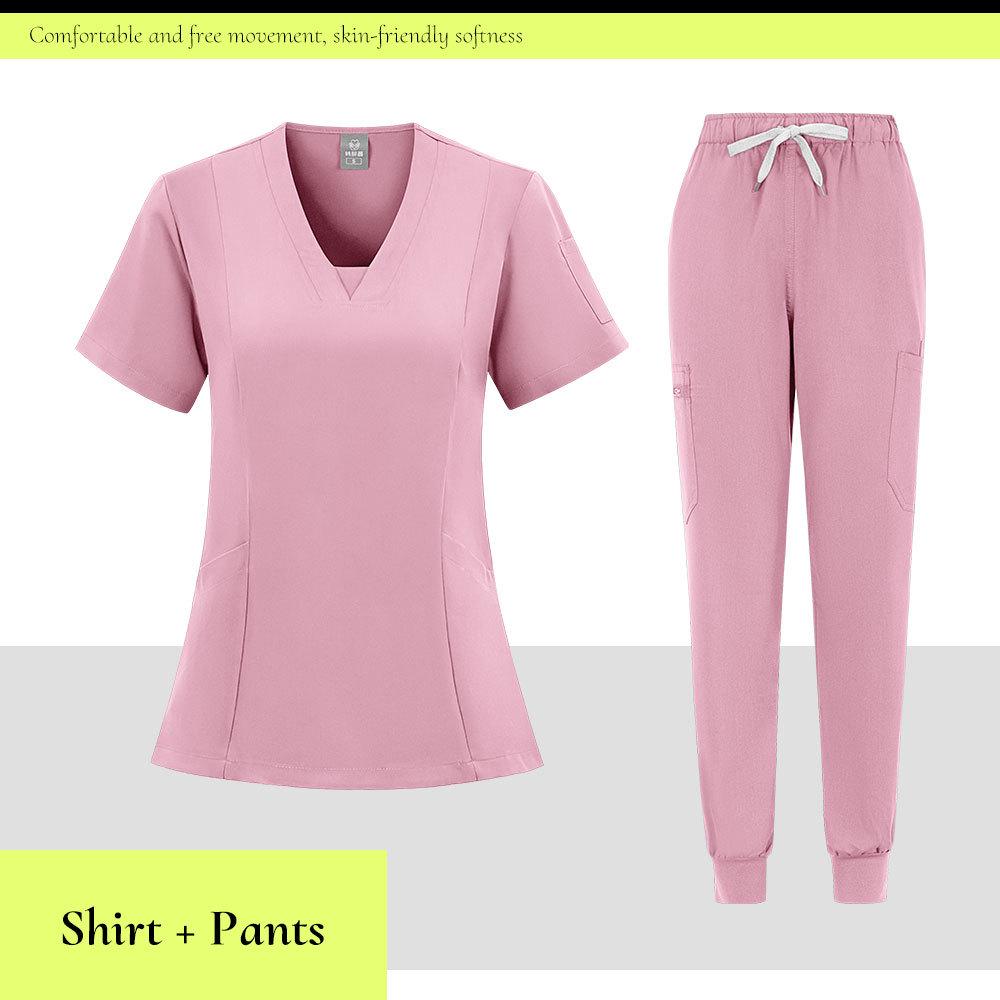 Unisex Quick-Drying Stretch Scrub Suit for Medical and Spa Professionals