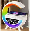 Multifunction 3 in 1 Wireless Charger Pad Stand Bluetooth Speaker RGB Night Light Fast Charging Station For Smartphone iPhone Samsung Xiaomi Huawei