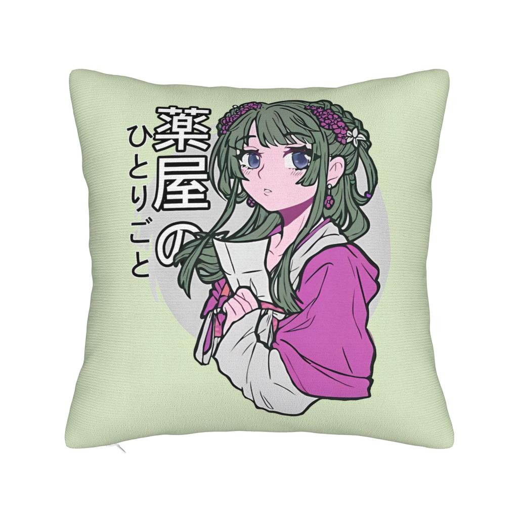 Maomao Anime Square Pillow Cases The Apothecary Diaries Cushion Cover Creative Polyester Decorative Pillowcase for Sofa 4040cm