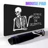Funny Skull Design Mouse Pad Black Skeleton Mousepad Office Rubber Large Minimalist Deskmat Desk accessories Gaming Keyboard Mat