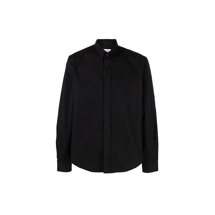 KENZO Shirts Men's Black Lapel Moderate Shirt FC55CH4001LH-99