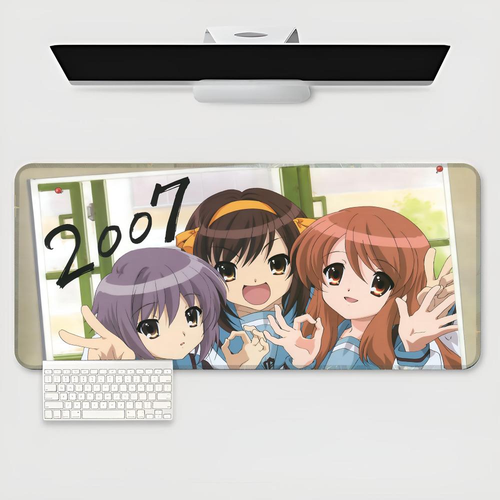 The Melancholy of Haruhi Suzumiya Mouse Pad game teclado XXL Mouse Pad Large Computer Laptop Non-slip Keyboard Desk Mat Mousepad