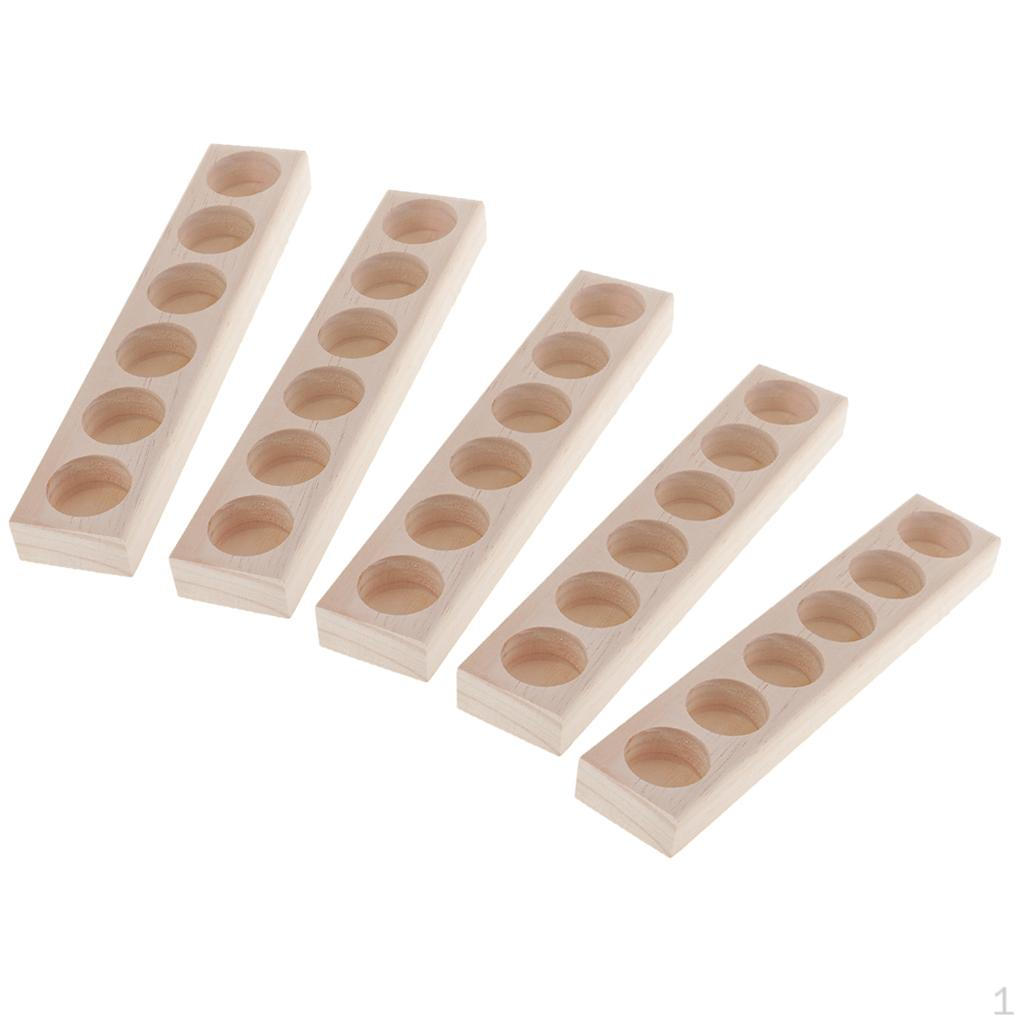 

5 шт. Деревянная коробка-дисплей для хранения эфирных масел, косметическая