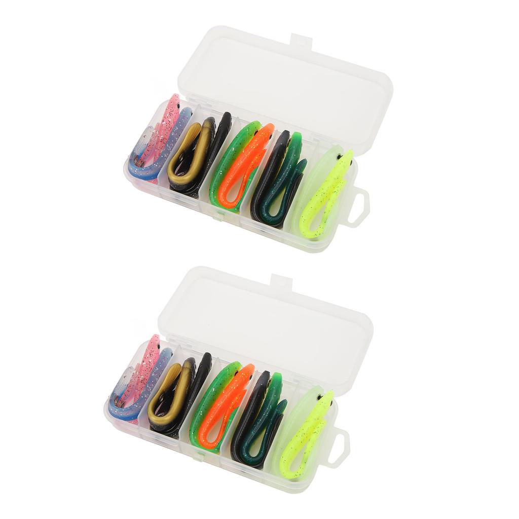 20pcs Soft Fishing Lure Simulation High Toughness Artificial Loach Lure Set for Outdoor Fishing