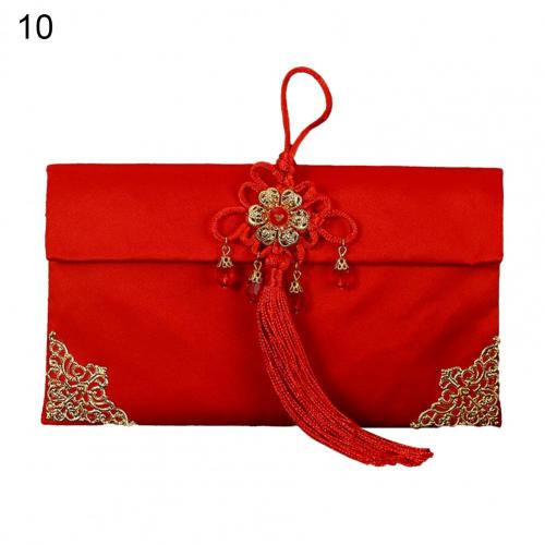 2025 Red Envelope Lucky Money Bag Texture Faux Silk Visiting Relatives New Year Red Envelope for Chinese Spring Festival HongBao