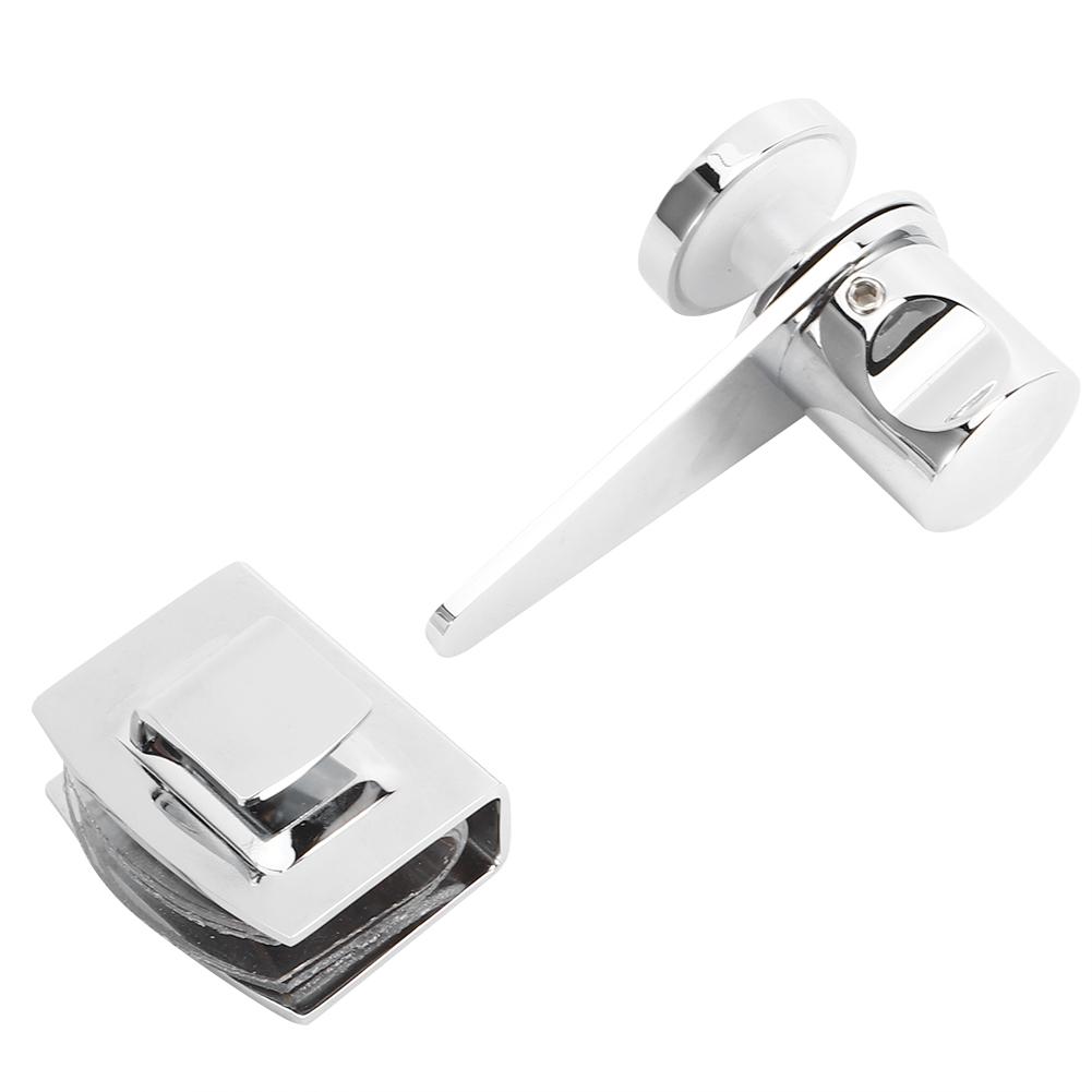 Household Bathroom Shower Room Glass Door Latch Bolts Lock Gate Hardware Accessory