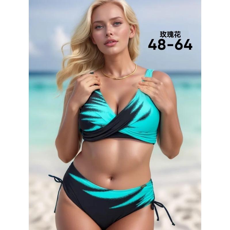 

New swimsuit sexy gradual change split swimsuit bikini two-piece set hot Swim 64