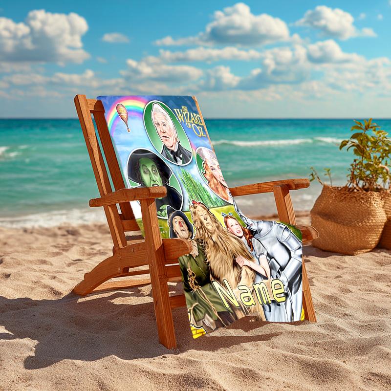 Personalized Customized Proof Beach Towel with The Wizard of Oz Pattern - Soft, Absorbent,quick-drying,perfect Swimming,camping&bathing