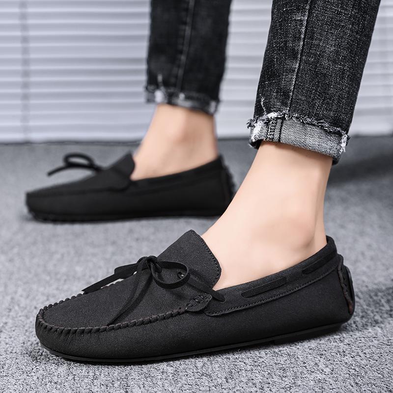 Fashion Trend Suede Men Casual Shoes Breathable Comfort Slip-on Mens Driving Shoes Fashion Men Lazy Shoes Luxury Brand Loafers Moccasins