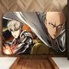 anime O-One-Punch M-Man Floor Mat Soft Flannel Floor Mat  Suitable for Entryways, Living Rooms, Bedrooms, and Bathrooms
