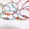 Cartoon Cute Adjustable Braided Colored Rope Drip Glaze Little Fish Pendant Bracelet for Women Friends Jewelry Accessories Gifts