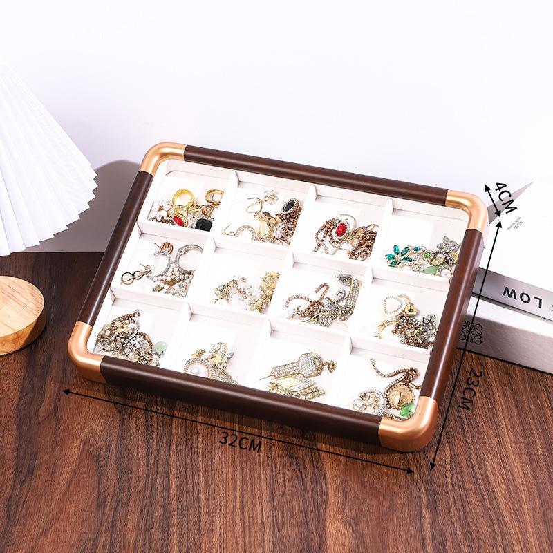 Spot Walnut Jewelry Display Tray Retro Jewelry Display Tray Jewelry Bracelet Necklace Counter Display Props