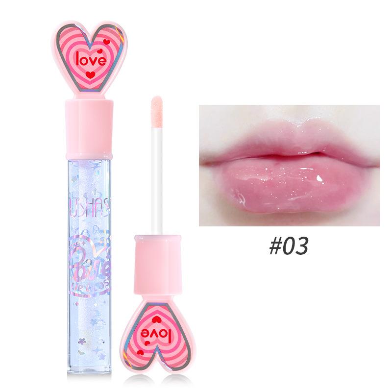 6-color liquid matte lip gloss, heart-shaped mirror surface, water luster, red lips, sweet and plump lips, shiny and lustrous