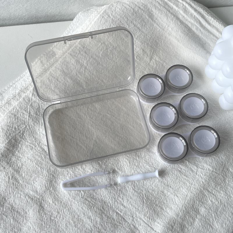 3 Stück/Box Kontaktlinsenbehälter Augen-Kontaktlinsenbox Damen Reise-Kontaktlinsenbehälter Einweichbehälter Linsenbox für Beauty-Pupille