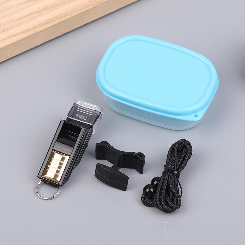 Professional Football Referee Whistles With Lanyard Box Big Sound Plastic Whistles Basketball Whistles Coach Equipment