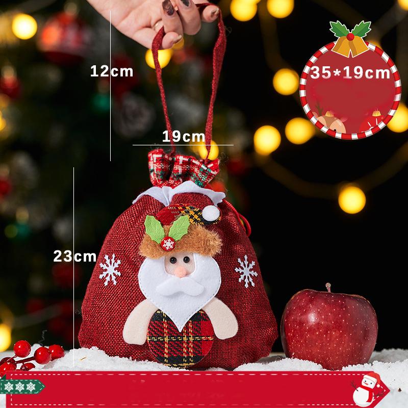 Christmas Gift Bag Santa Claus Reindeer Candy Bag Christmas Eve Apple Bag Christmas Decoration