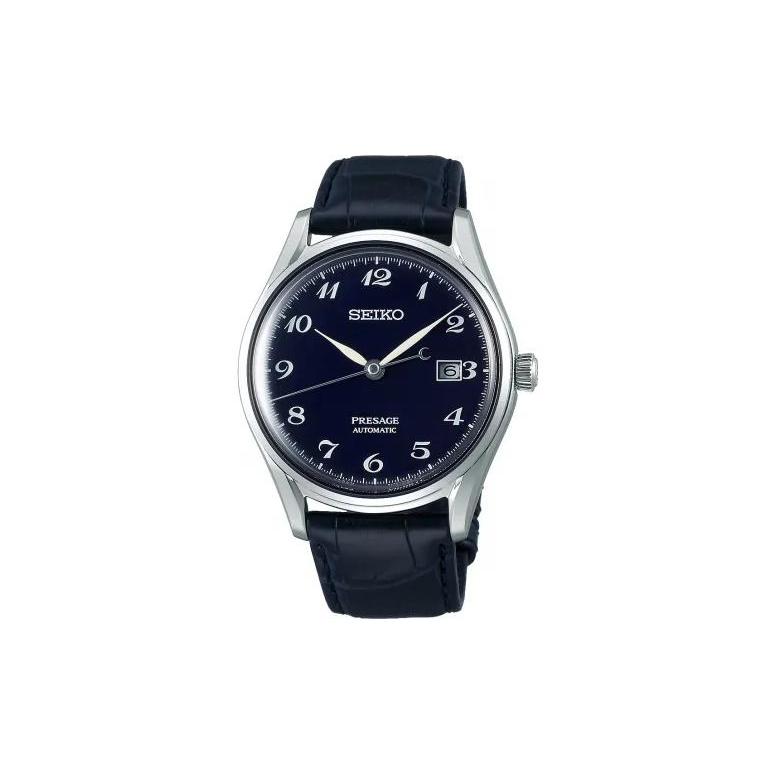 SEIKO Presage 30m Waterproof Automatic/Manual Mechanical Movement Crocodile Leather Strap Watch SJE077J1