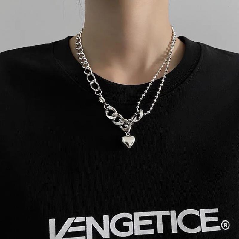No fading love splicing necklace ins cold wind simple temperament hip hop collarbone chain